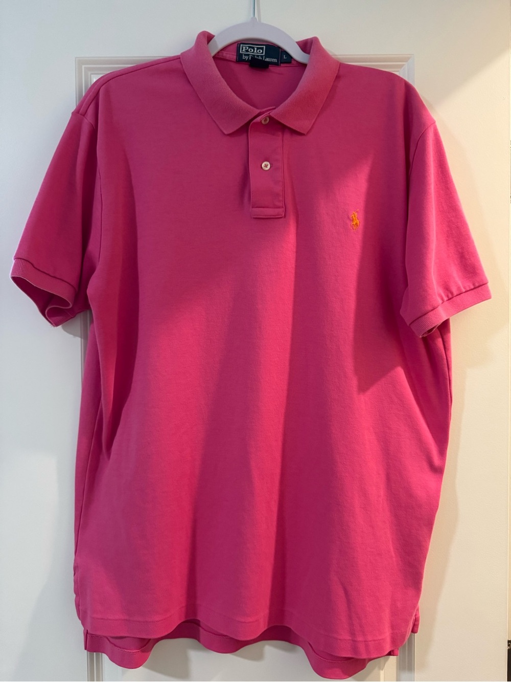 Ralph Lauren Men’s Hot Pink Polo with Yellow Pony